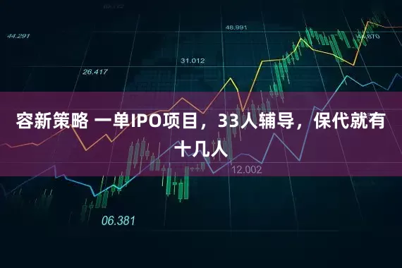 容新策略 一单IPO项目，33人辅导，保代就有十几人