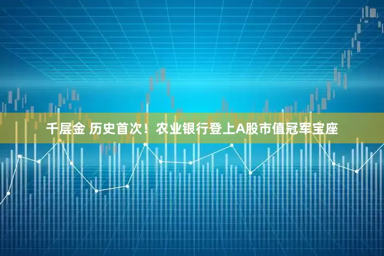 千层金 历史首次！农业银行登上A股市值冠军宝座
