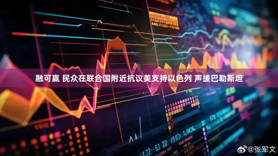 融可赢 民众在联合国附近抗议美支持以色列 声援巴勒斯坦